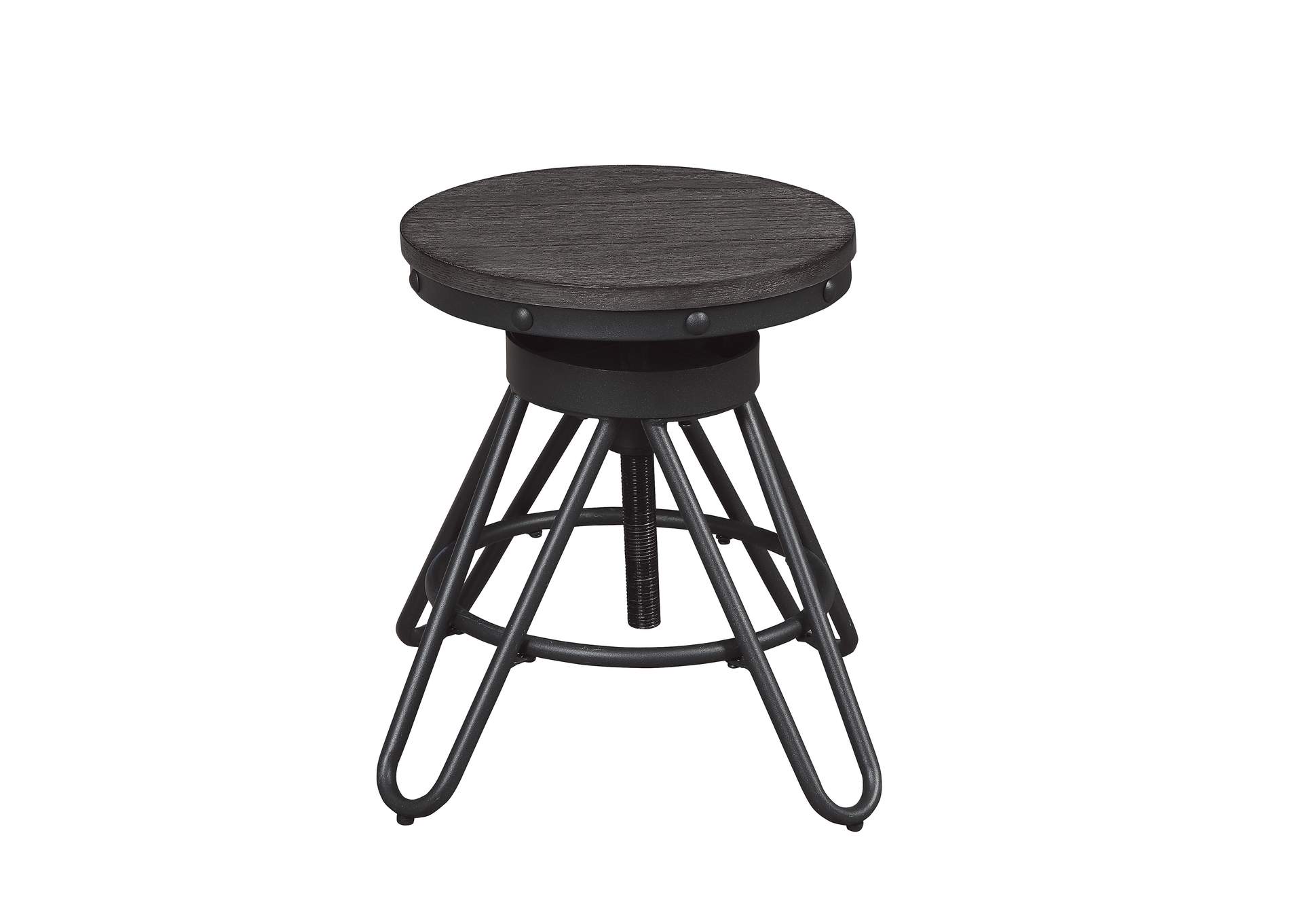 Grey Round Stool [Set of 2],Homelegance