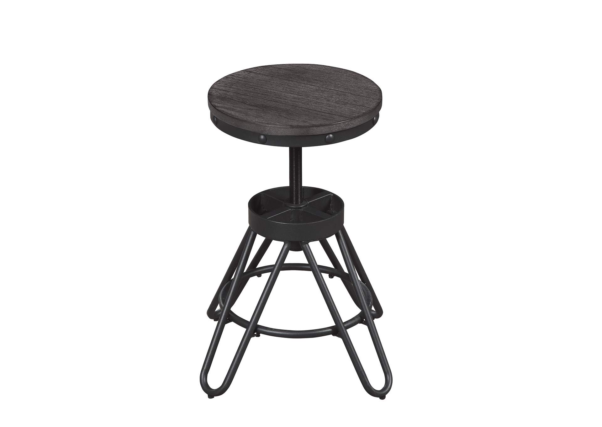 Grey Round Stool [Set of 2],Homelegance