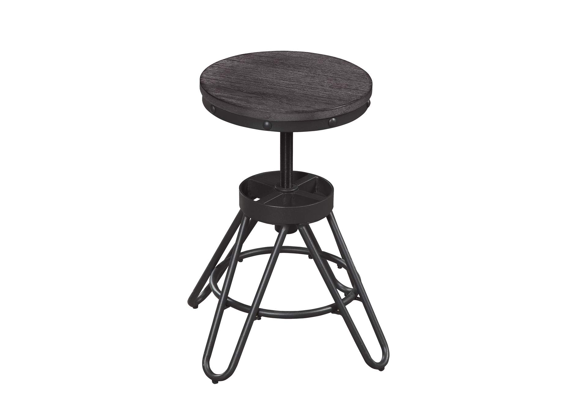 Grey Round Stool [Set of 2],Homelegance