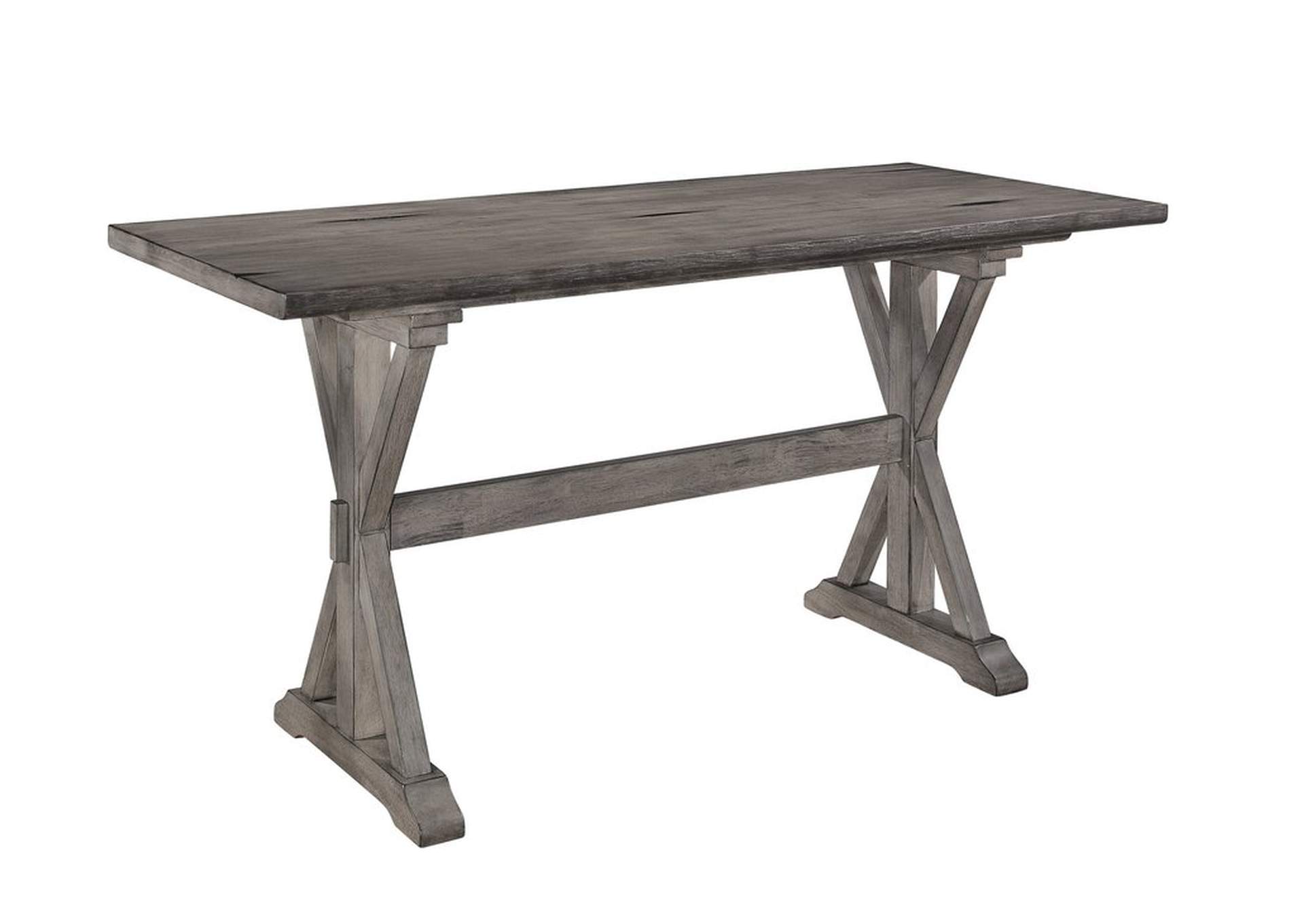 C H Table Solid Rubberwood, Ant.Gray Sand,Homelegance