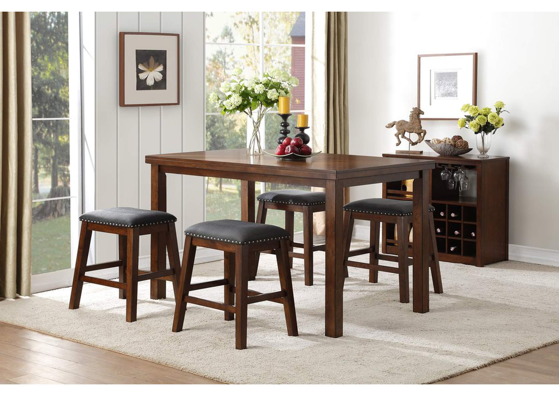 Server W/Caster, Cherry,Homelegance