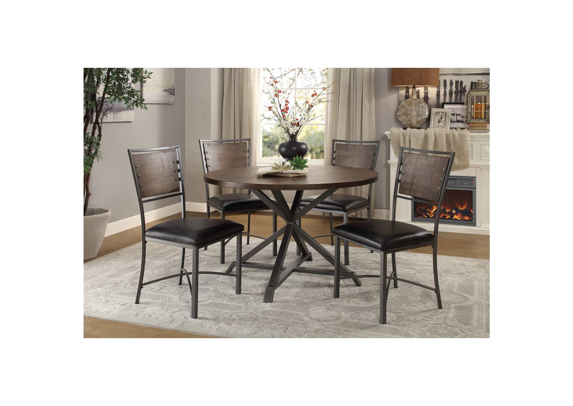 Fideo Round Dining Table,Homelegance