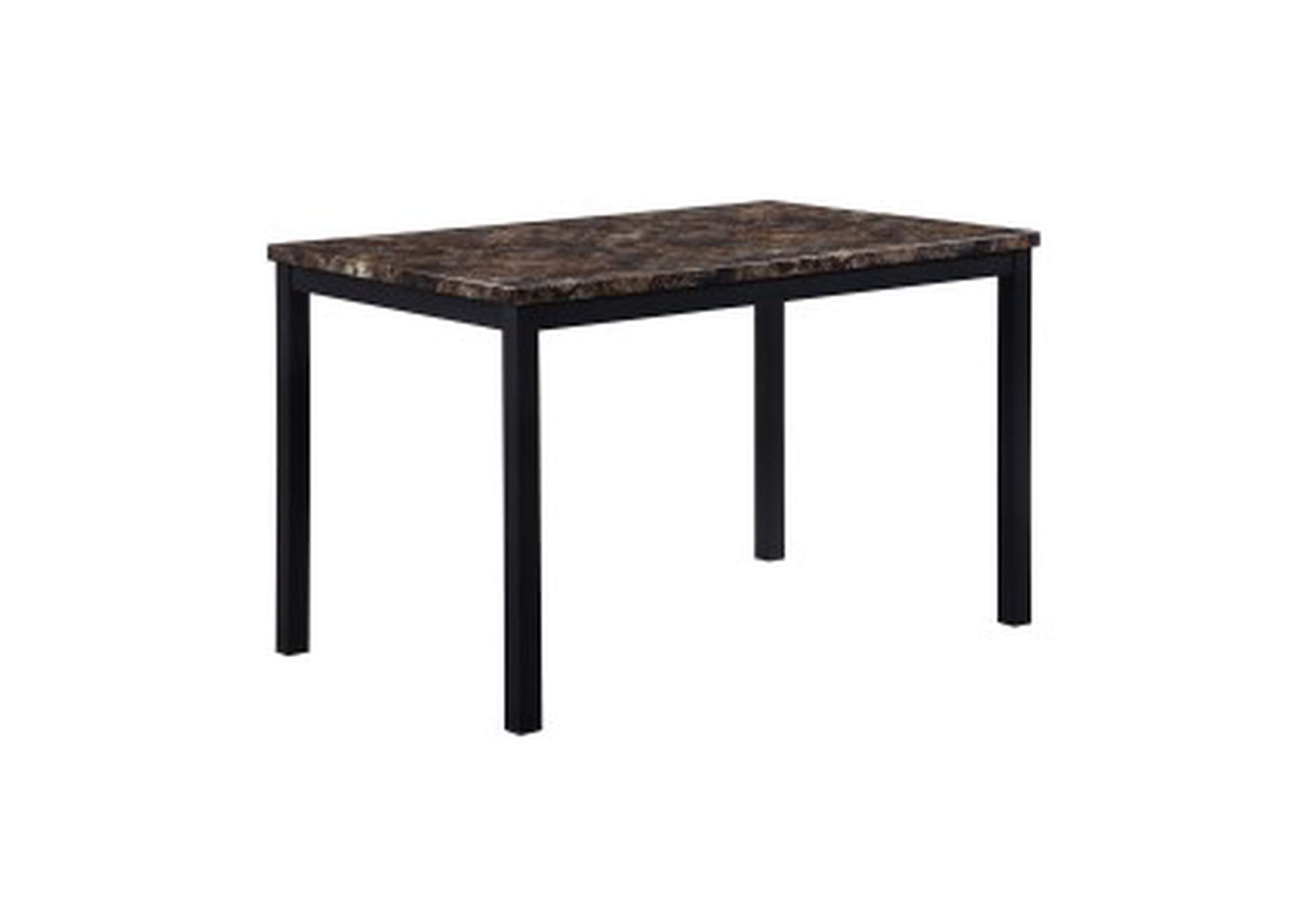 Waite Dining Table, Faux Marble Top,Homelegance