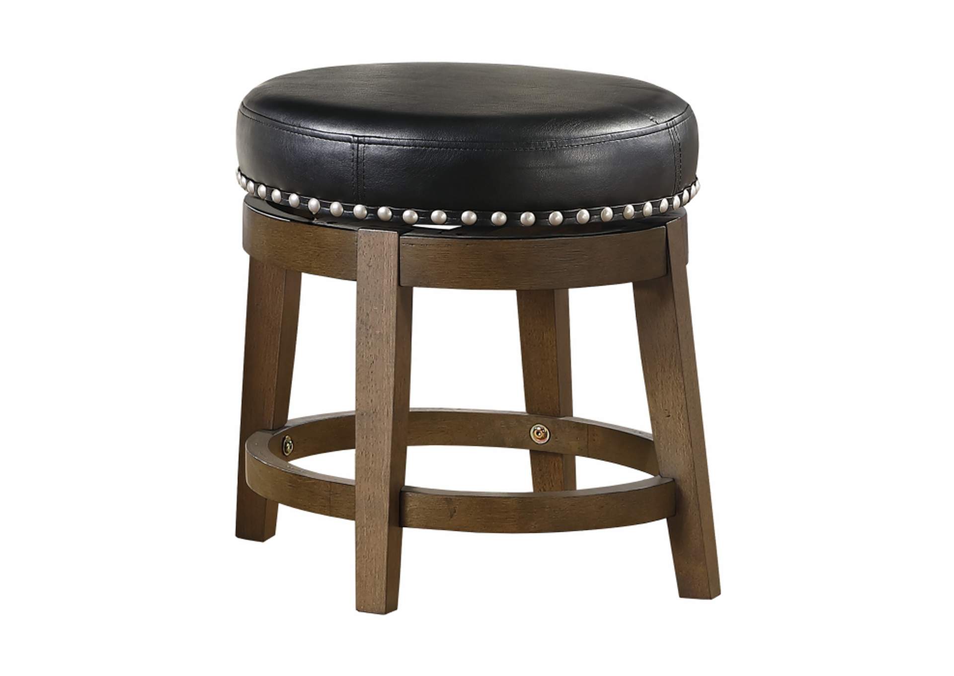 Westby Round Swivel Stool, Black,Homelegance