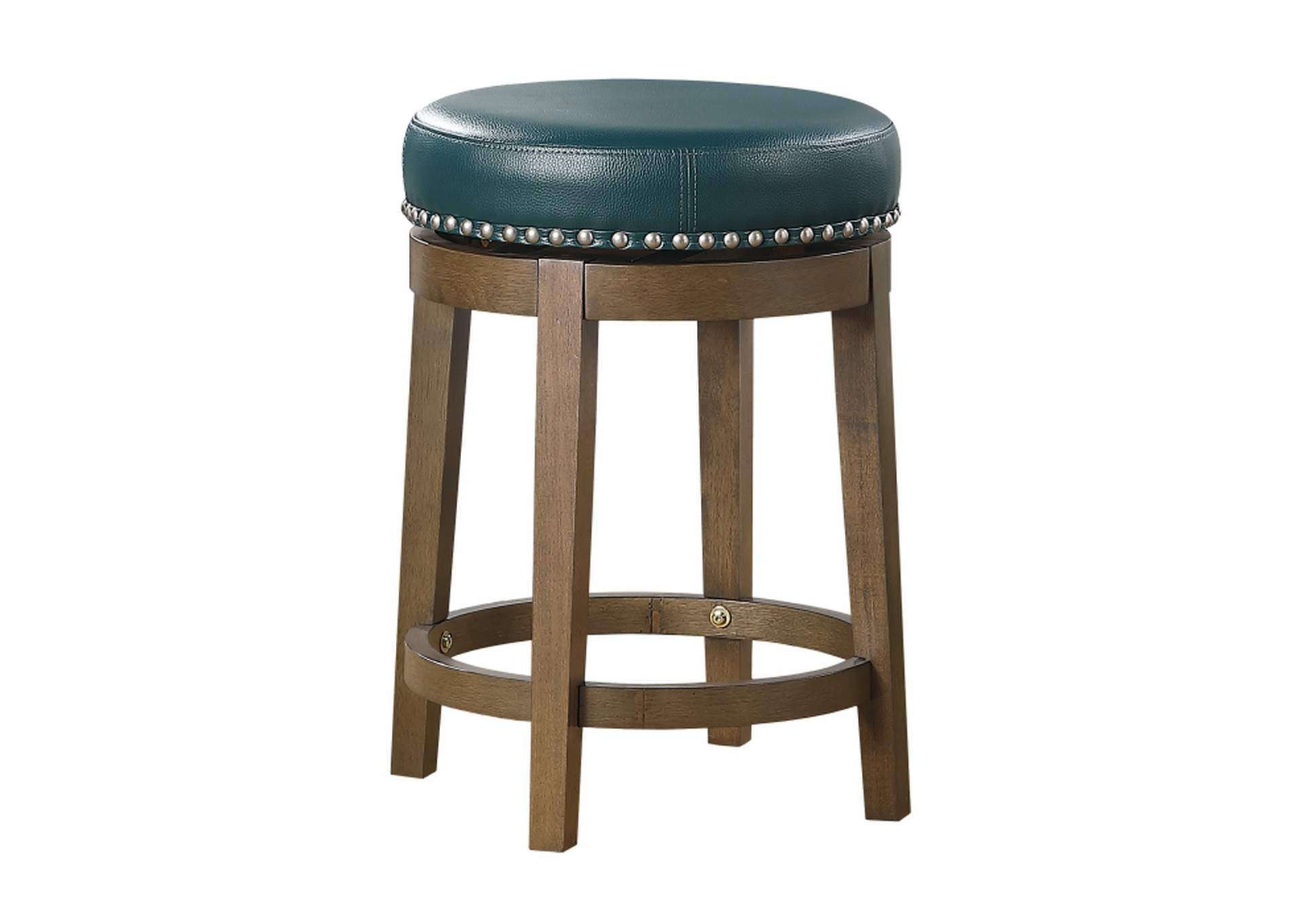 Westby Round Swivel Counter Height Stool, Green,Homelegance