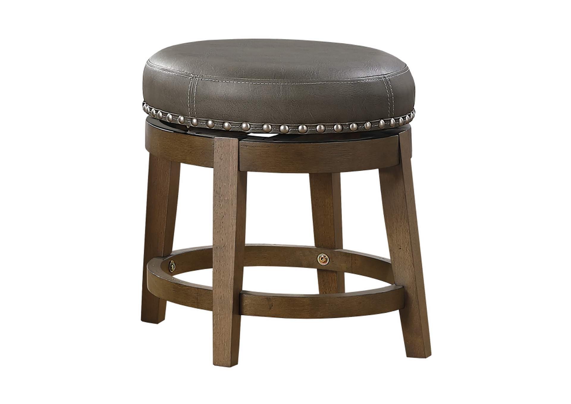 Westby Round Swivel Stool, Gray,Homelegance