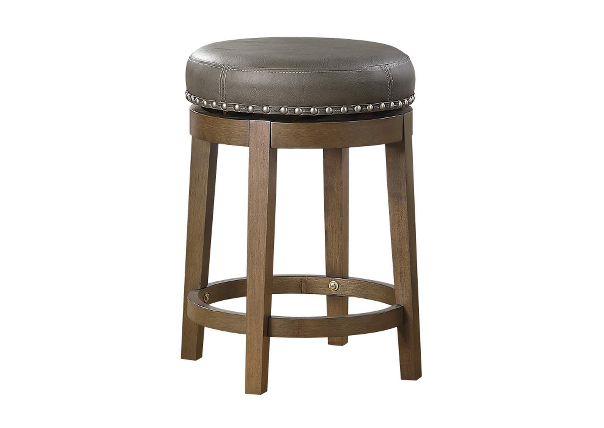 Westby Round Swivel Counter Height Stool, Gray,Homelegance