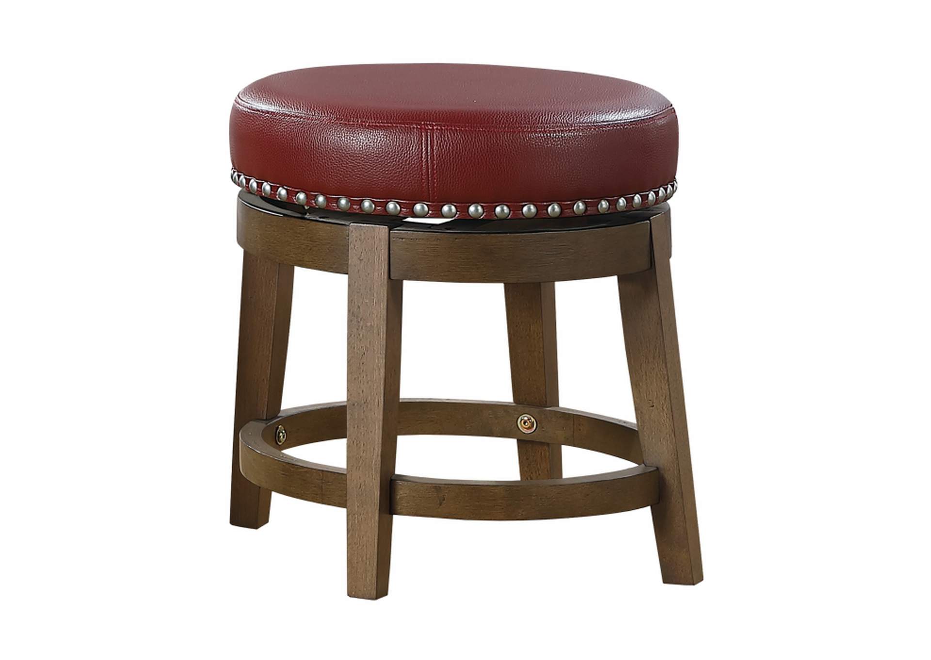 Westby Round Swivel Stool, Red,Homelegance