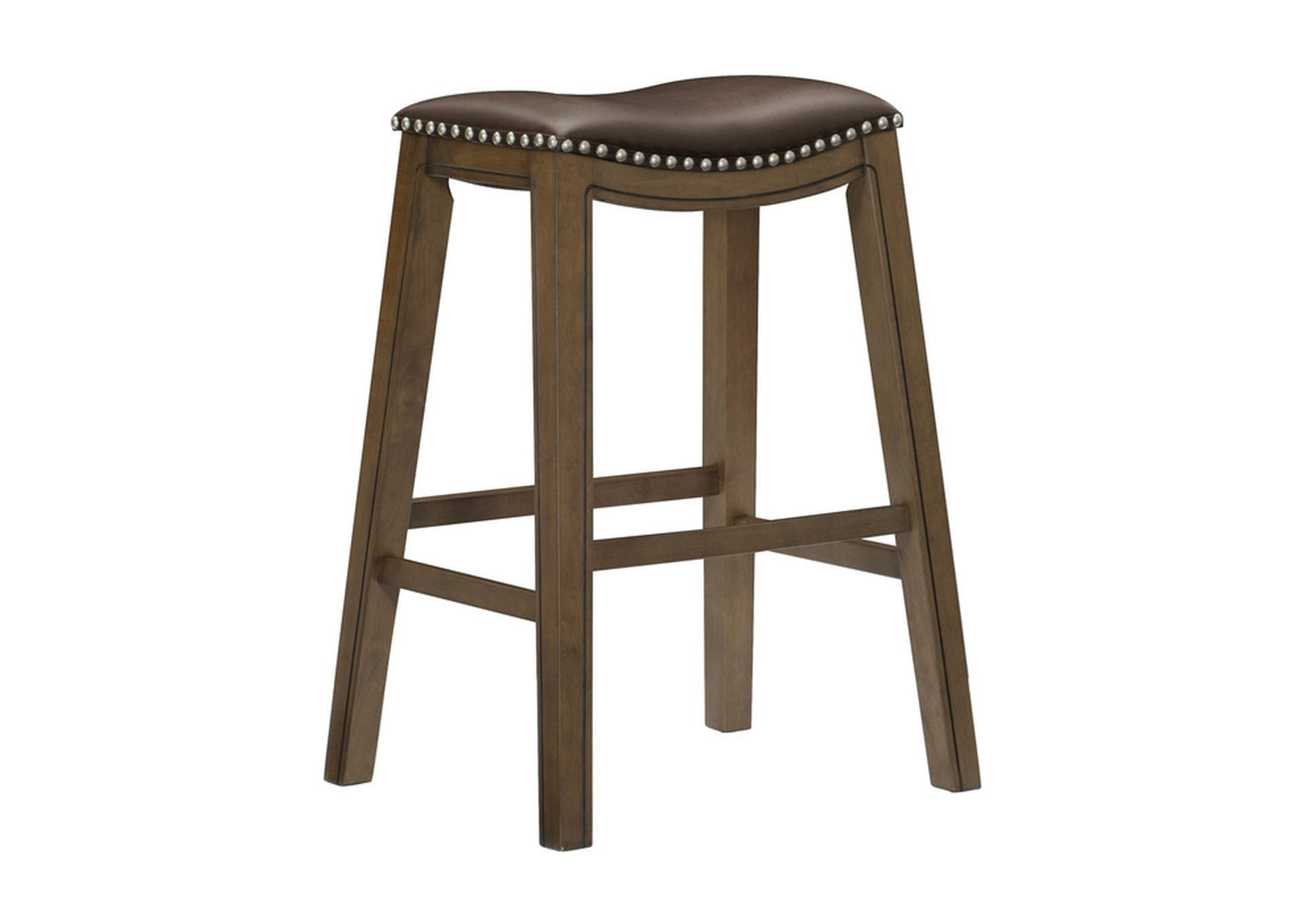 Ordway 29 Pub Height Stool, Brown,Homelegance