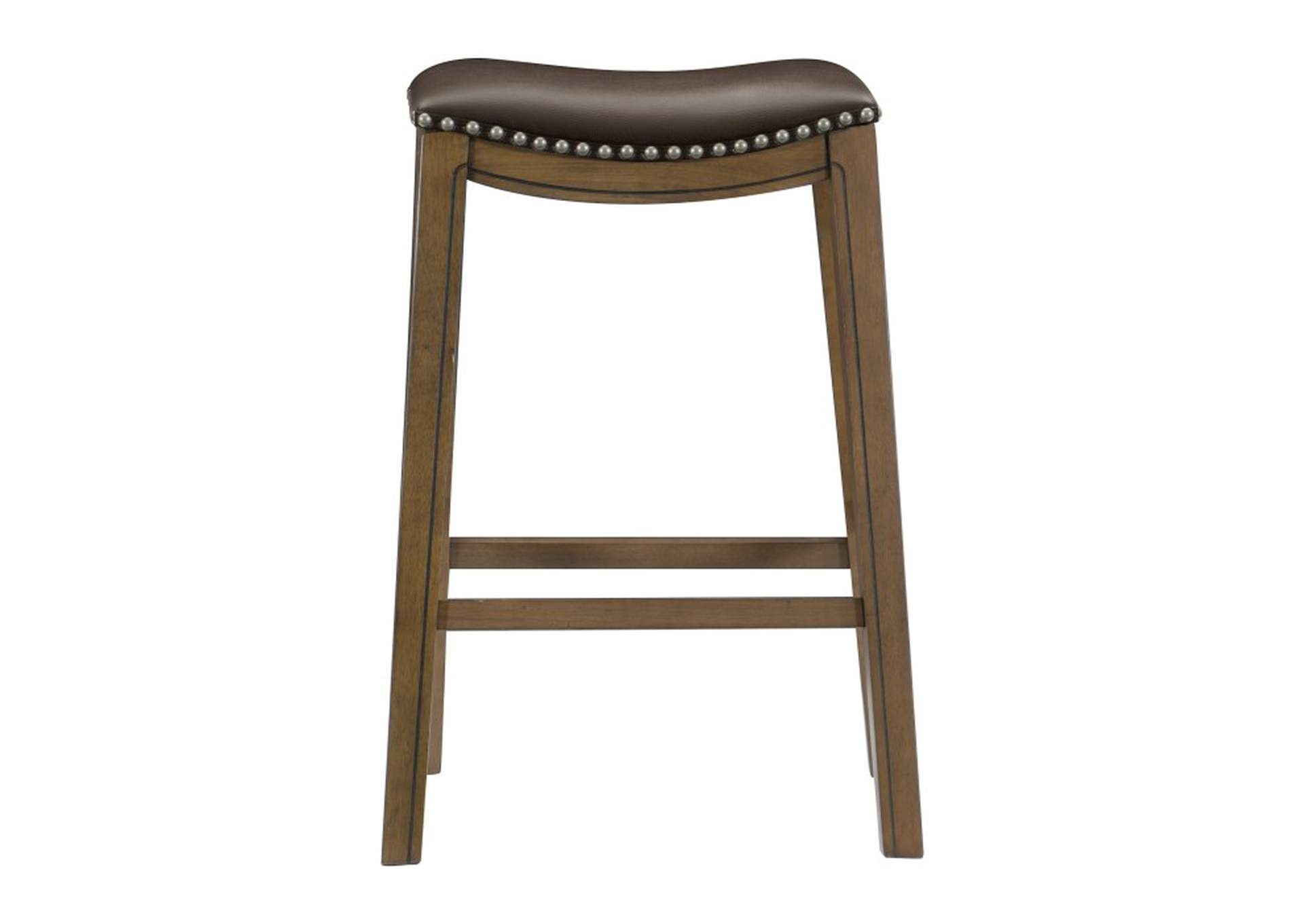 Ordway 29 Pub Height Stool, Brown,Homelegance