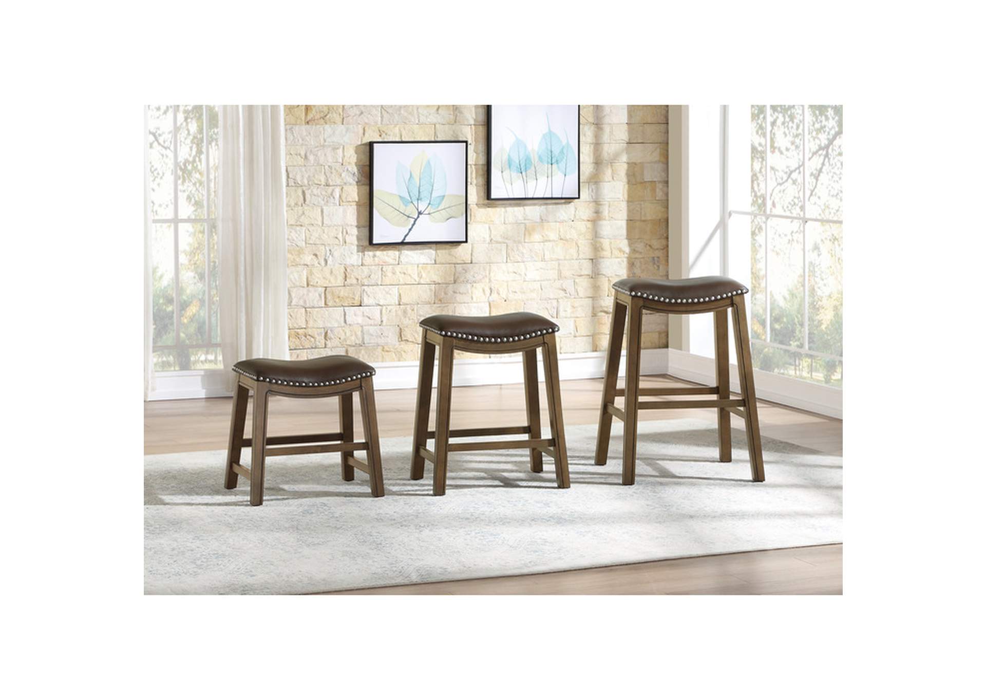 Ordway 24 Counter Height Stool, Brown,Homelegance