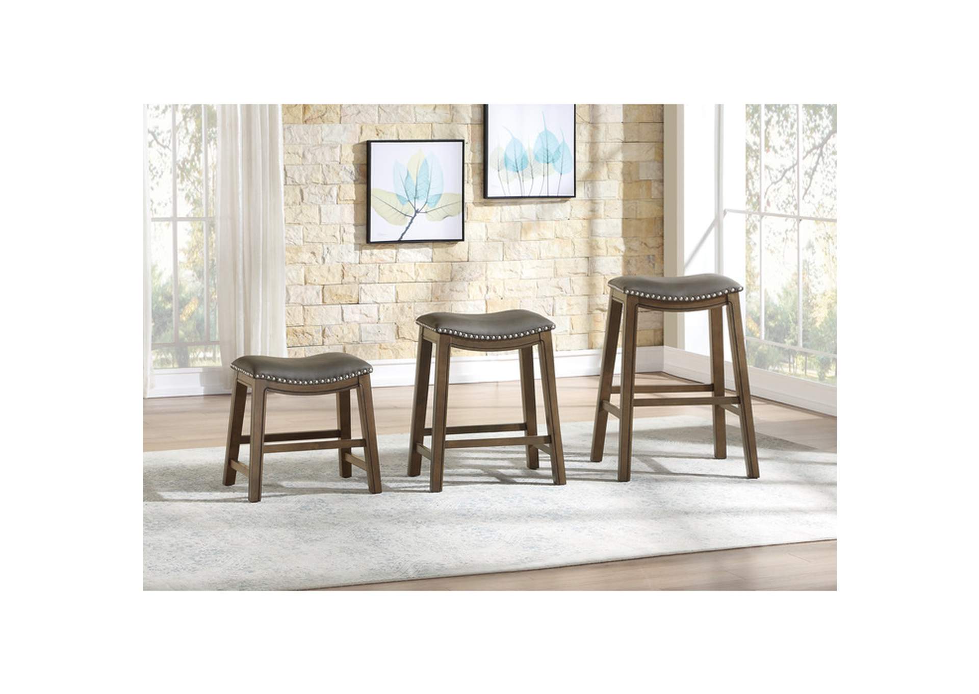 Ordway 24 Counter Height Stool, Gray,Homelegance