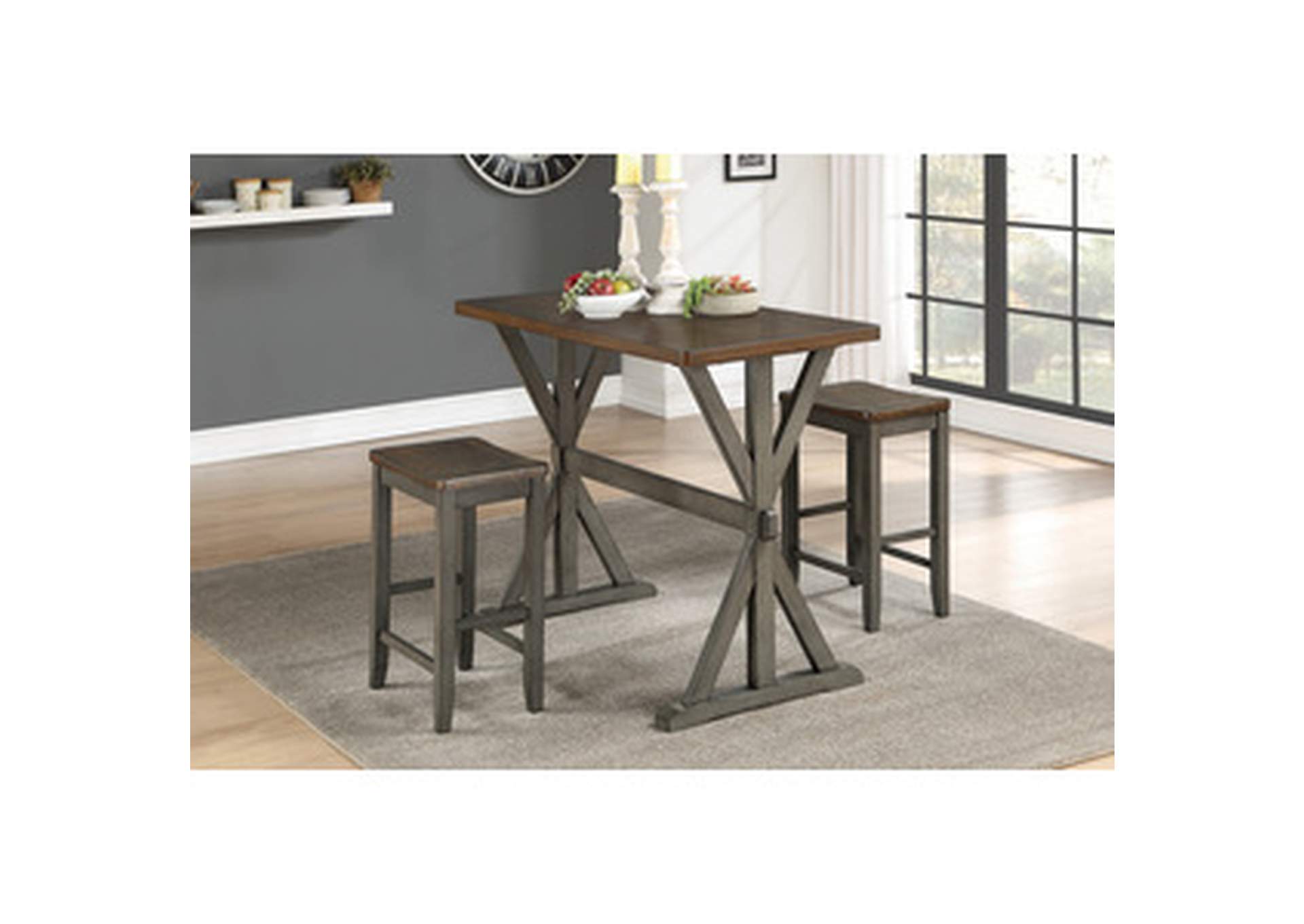 Brisa 3-Piece Counter Height Dining Set,Homelegance