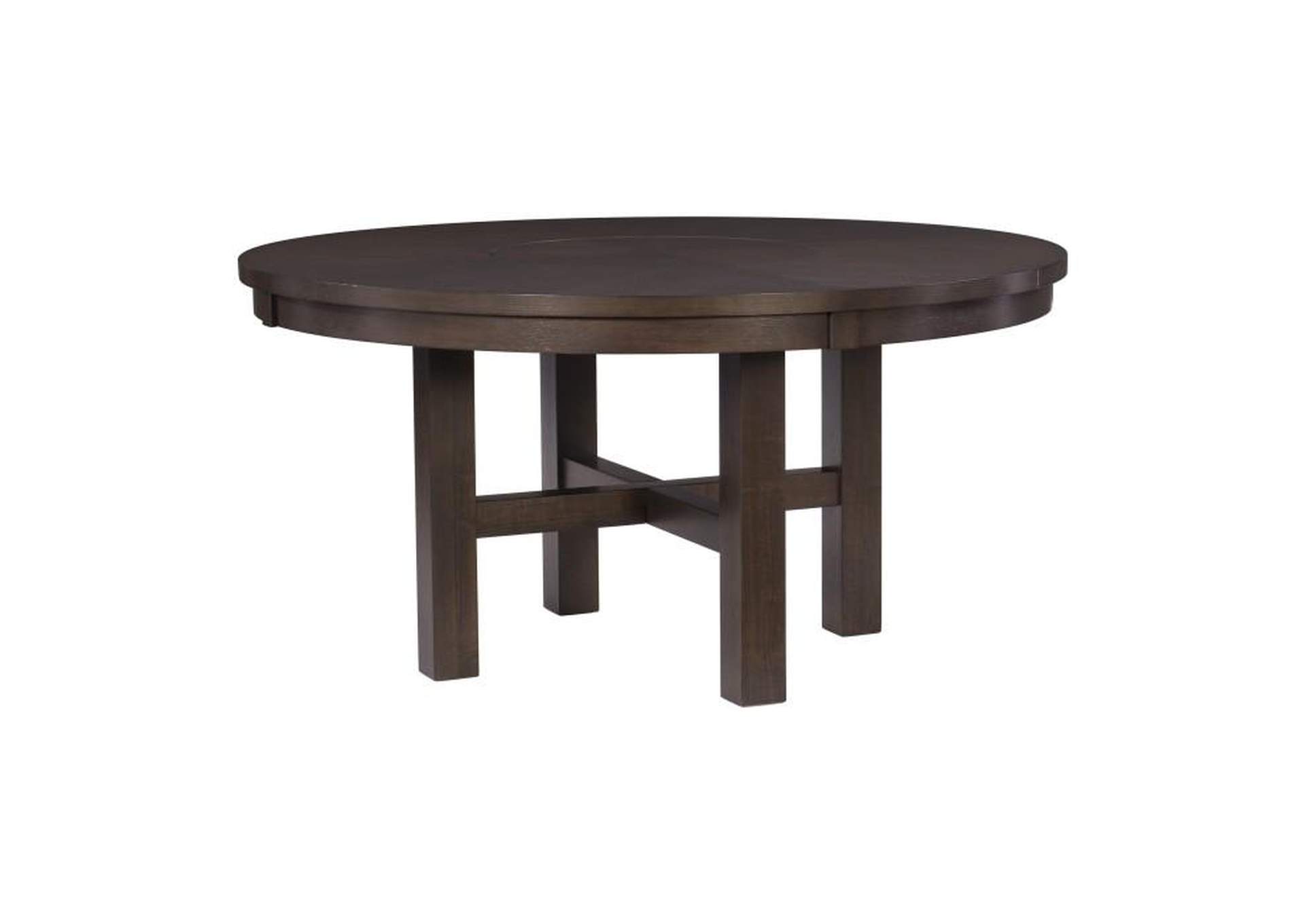 Josie Round Dining Table With Lazy Susan,Homelegance