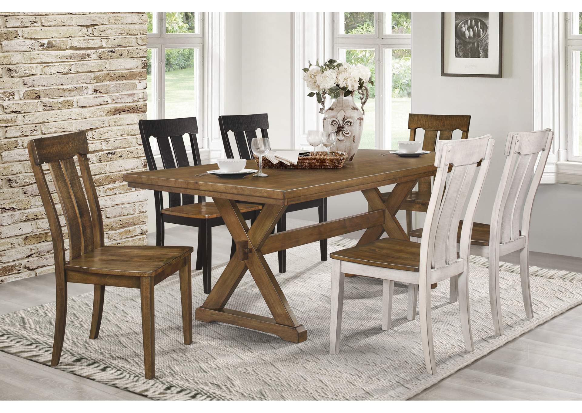 Brown Dining Table,Homelegance