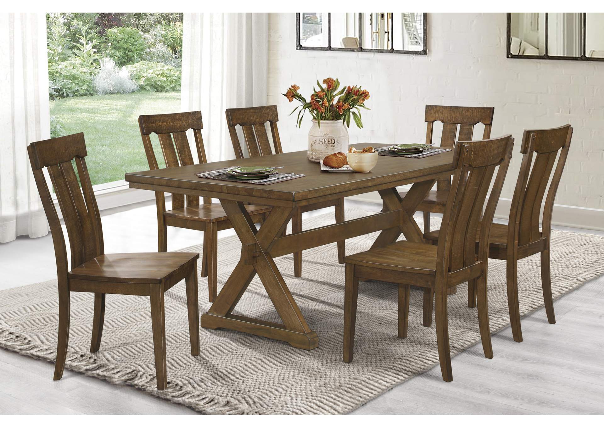 Brown Dining Table,Homelegance