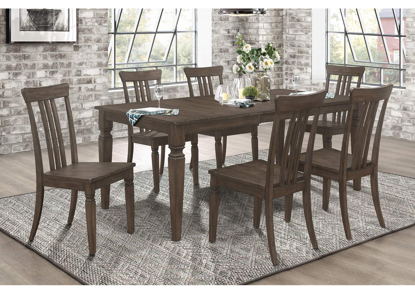 Brown Dining Table,Homelegance