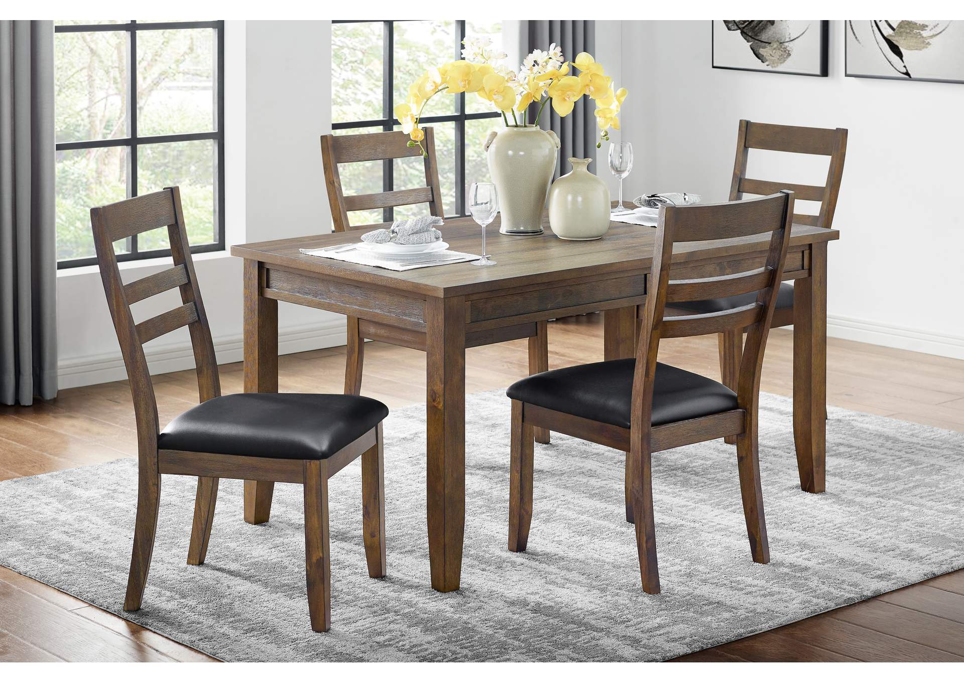 Black Side Chair [Set of 2],Homelegance