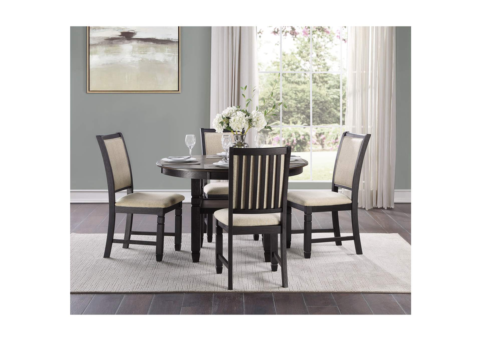Asher 5 Piece Dining Set (Tb+4S) Sans Midman Furniture