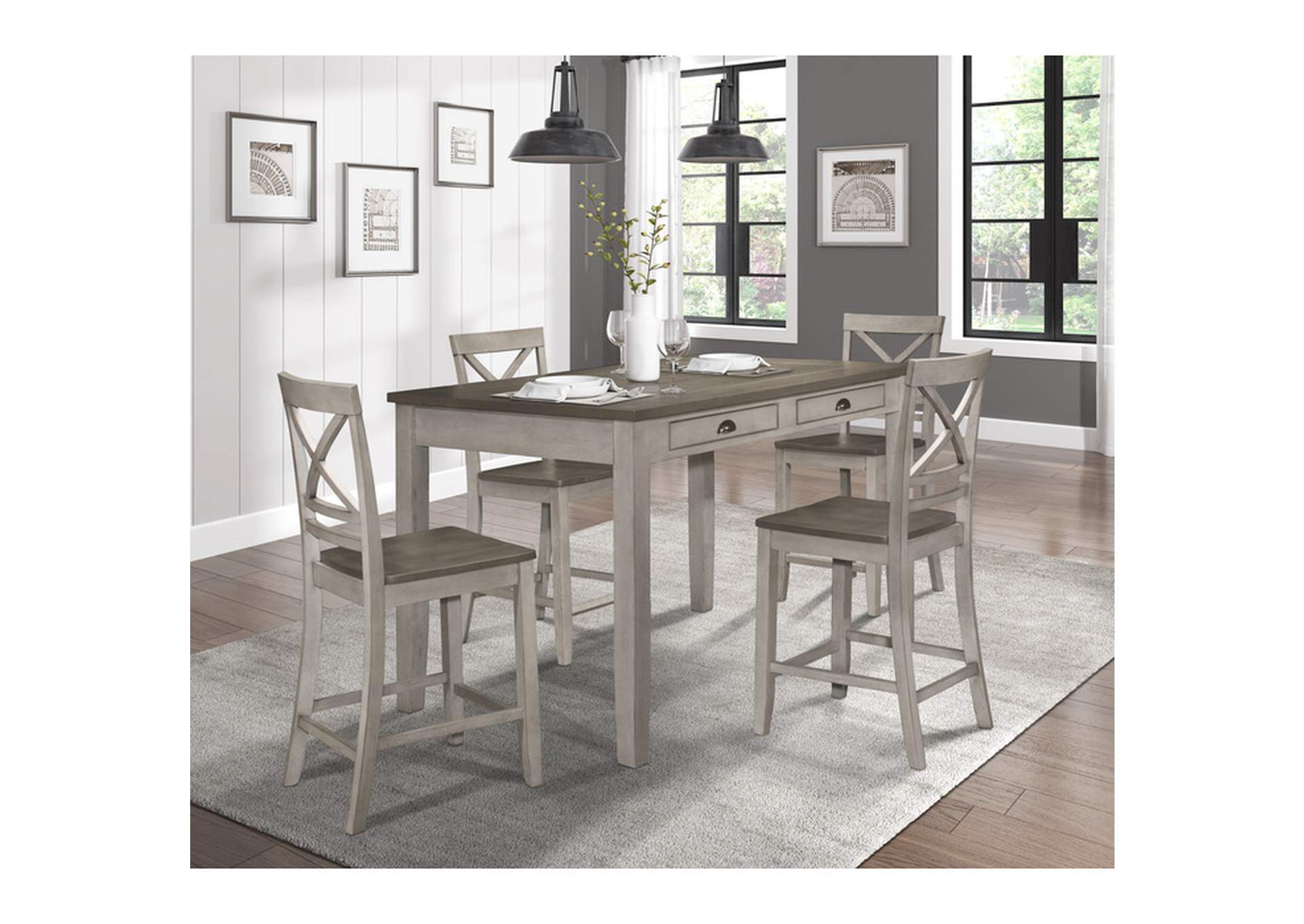 Brightleaf Counter Height Table,Homelegance