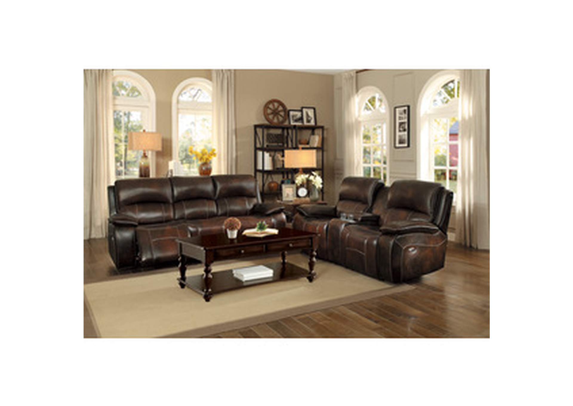 Mahala Power Double Reclining Love Seat With Center Console And Usb Ports,Homelegance