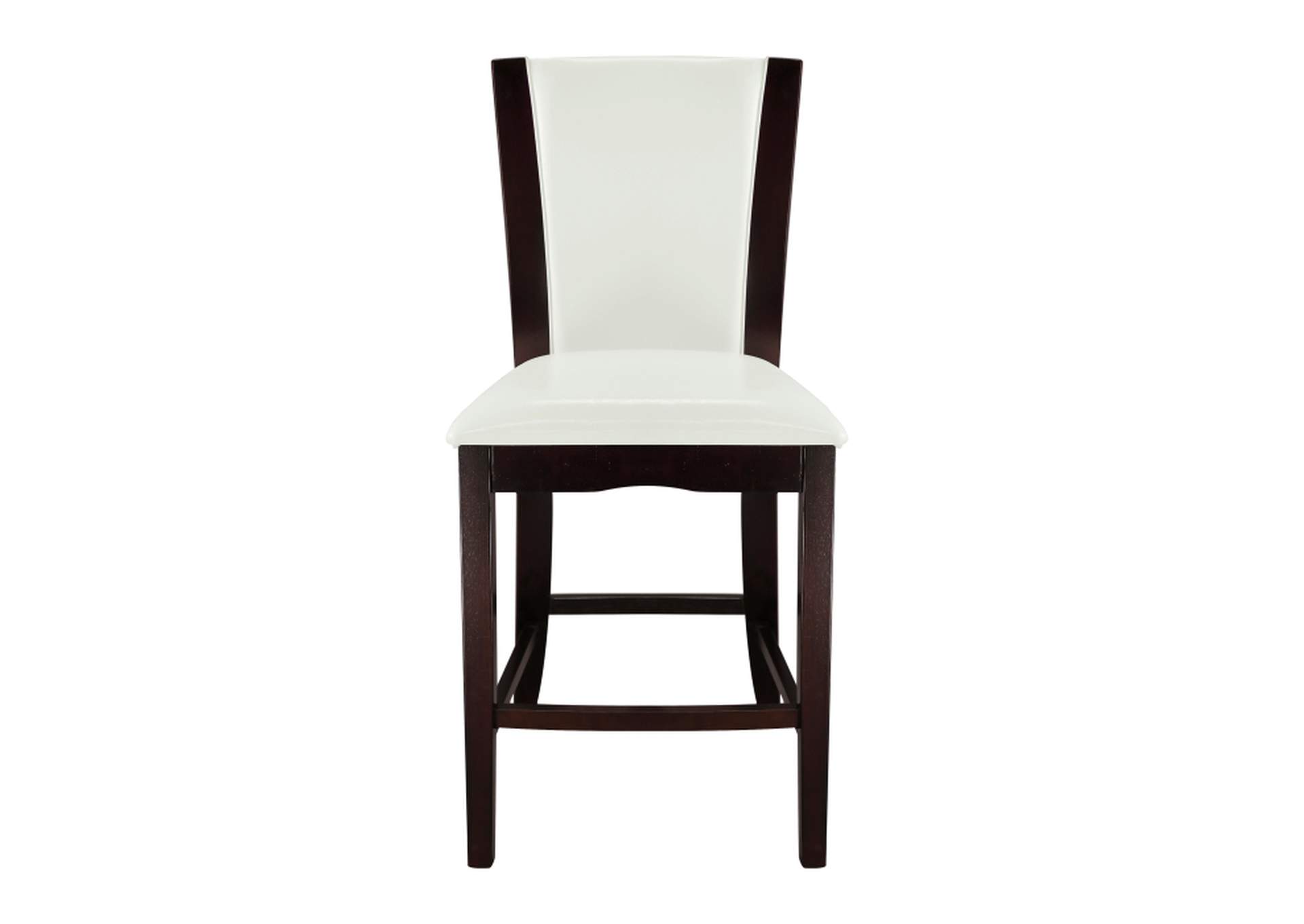 Daisy Counter Height Chair, White Bi-Cast Vinyl,Homelegance