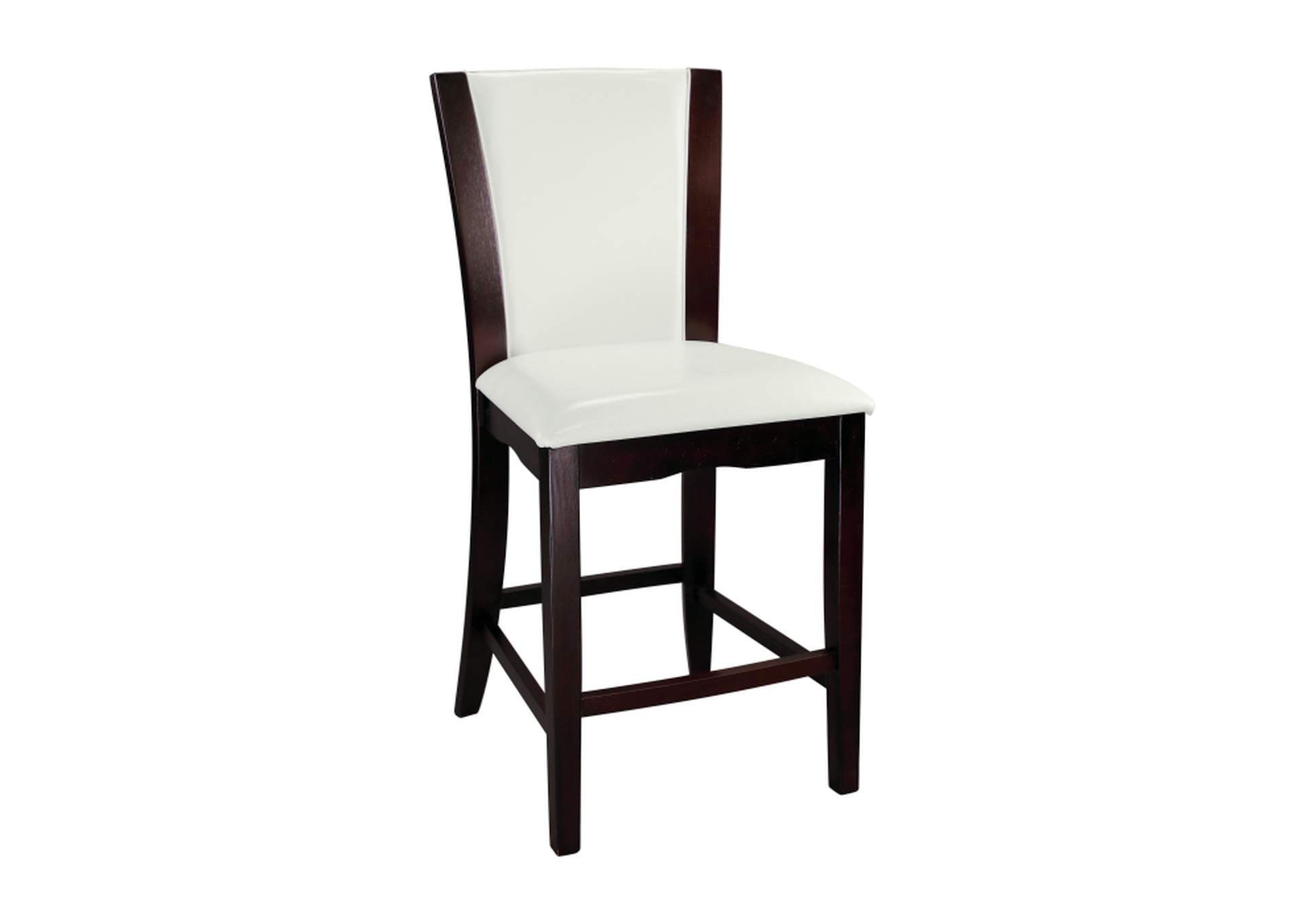 Daisy Counter Height Chair, White Bi-Cast Vinyl,Homelegance