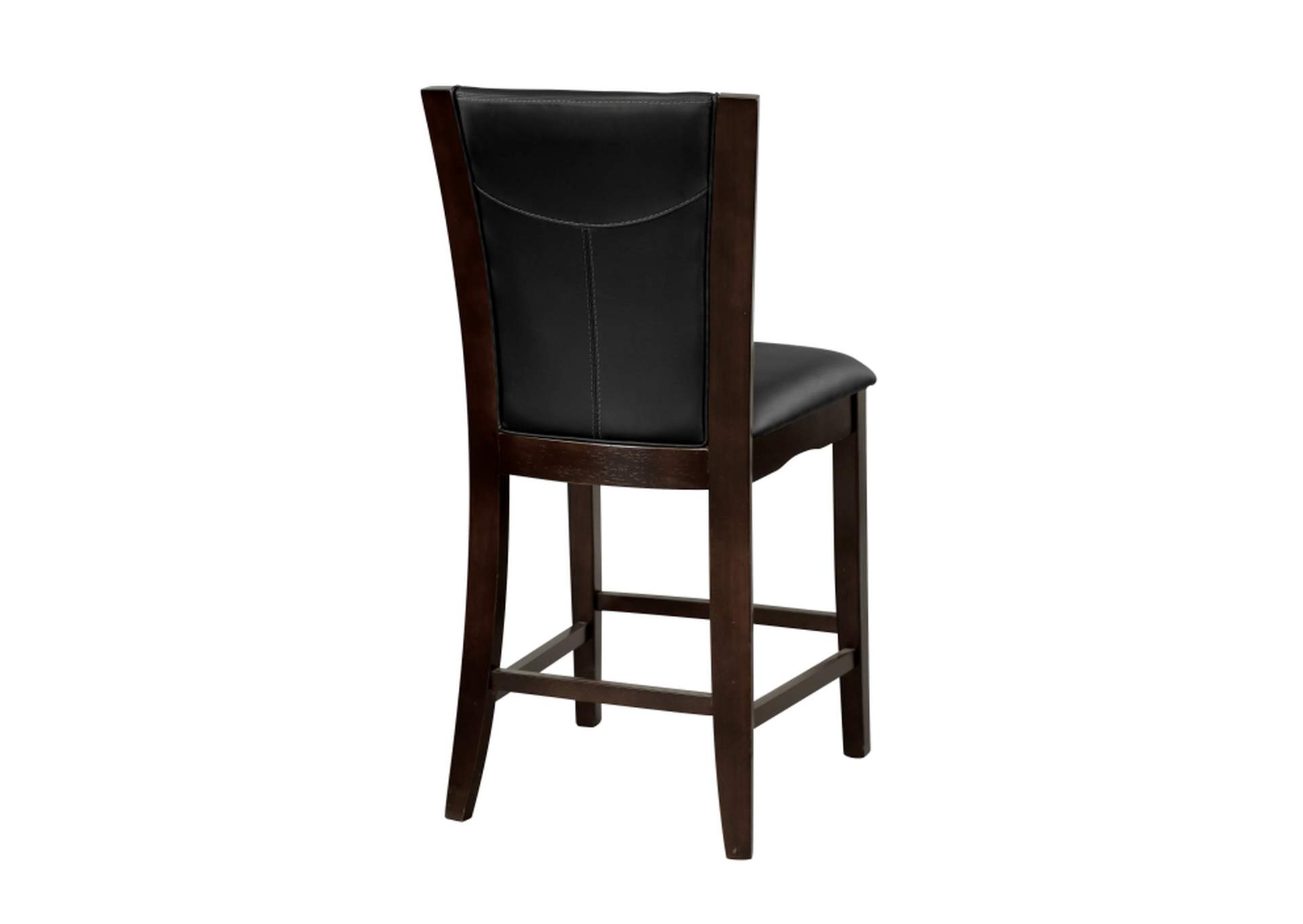 Daisy Counter Height Chair, Dark Brown Bi-Cast Vinyl,Homelegance