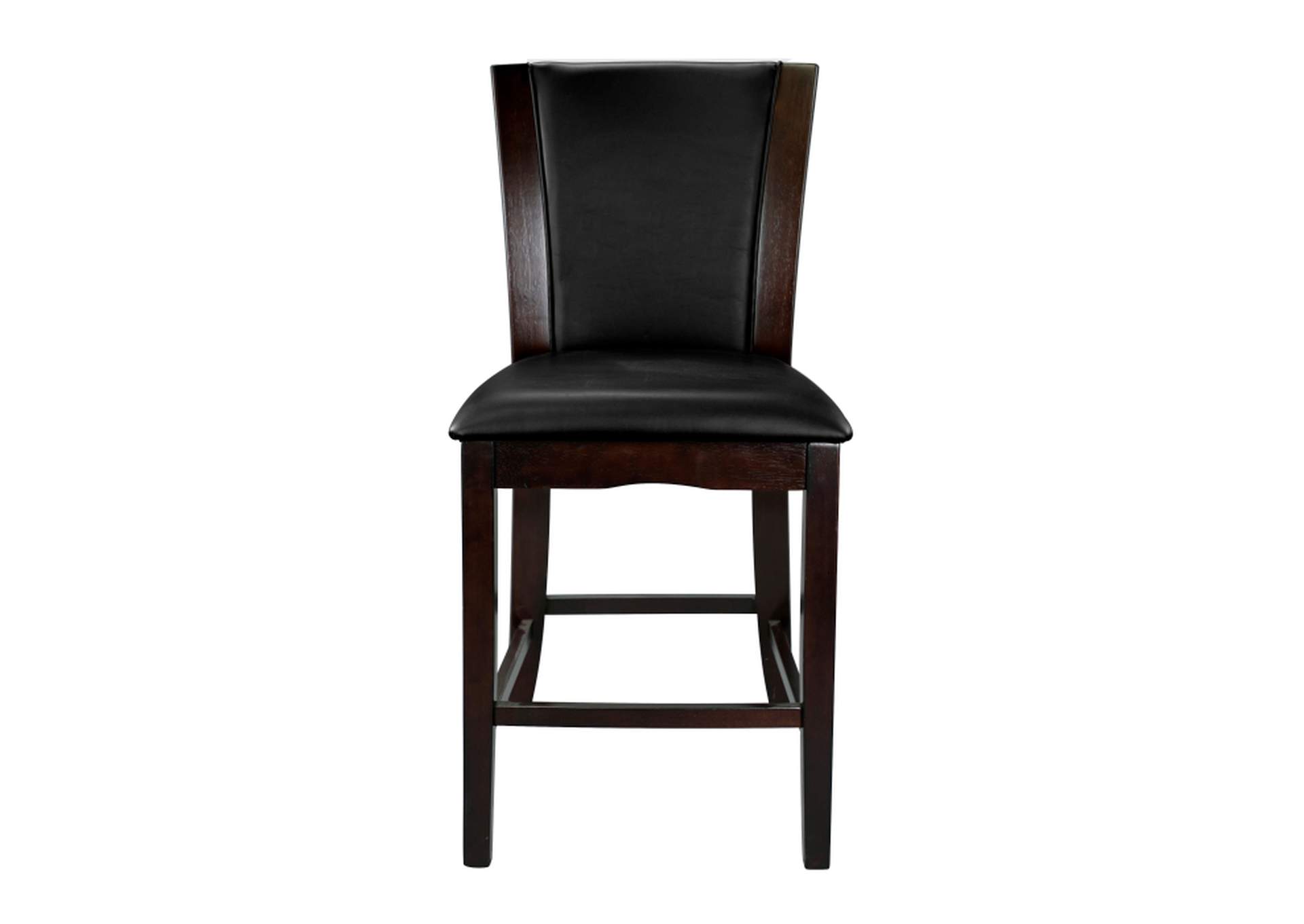 Daisy Counter Height Chair, Dark Brown Bi-Cast Vinyl,Homelegance