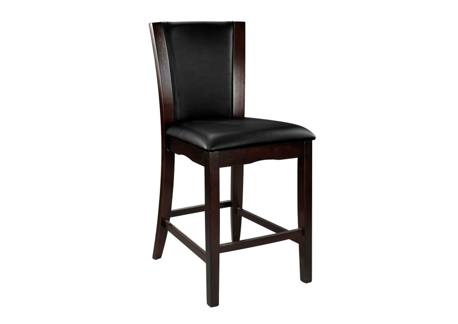 Daisy Counter Height Chair, Dark Brown Bi-Cast Vinyl,Homelegance