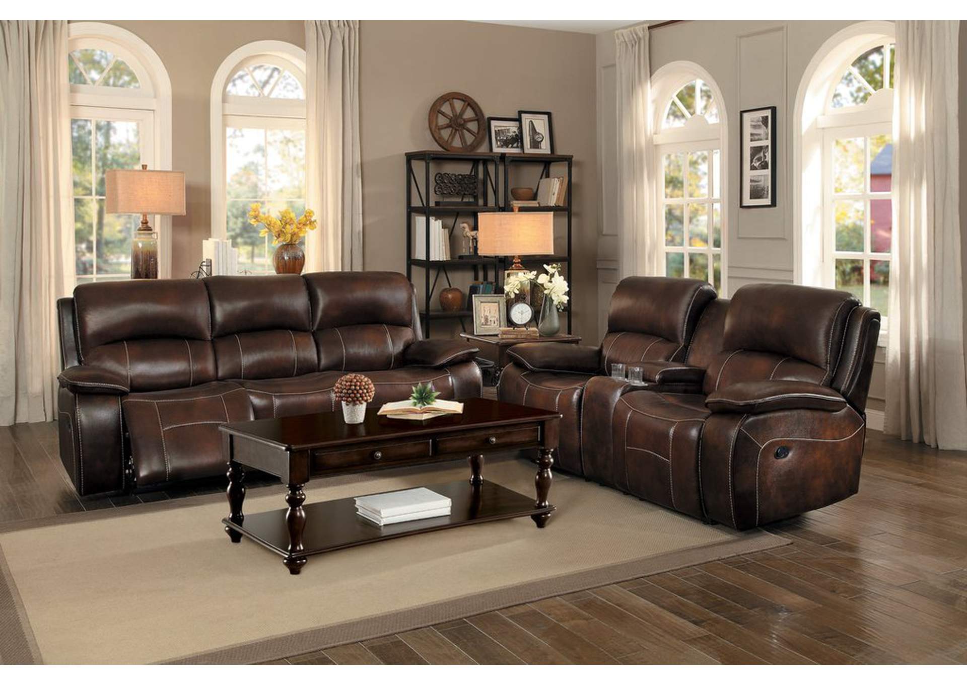 Brown Glider Reclining Chair,Homelegance