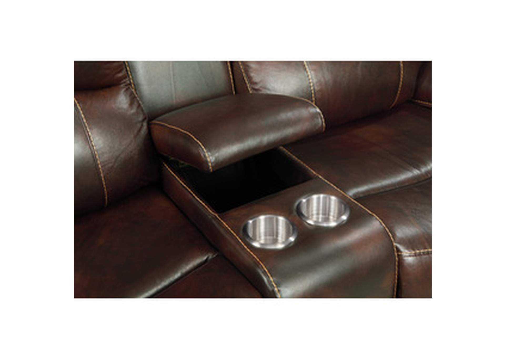 Mahala Double Reclining Love Seat With Center Console,Homelegance