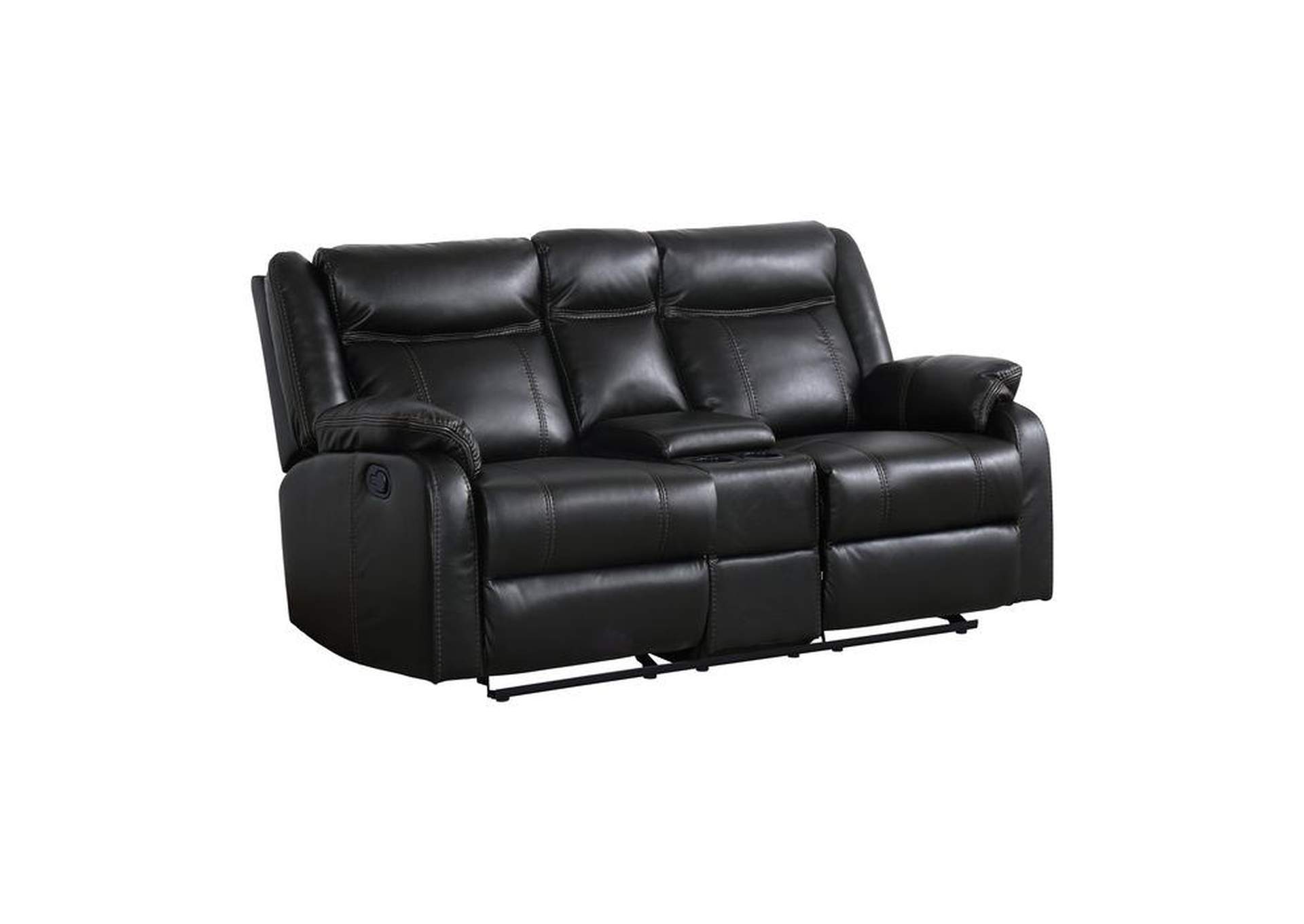 Jude Double Glider Reclining Love Seat With Center Console,Homelegance