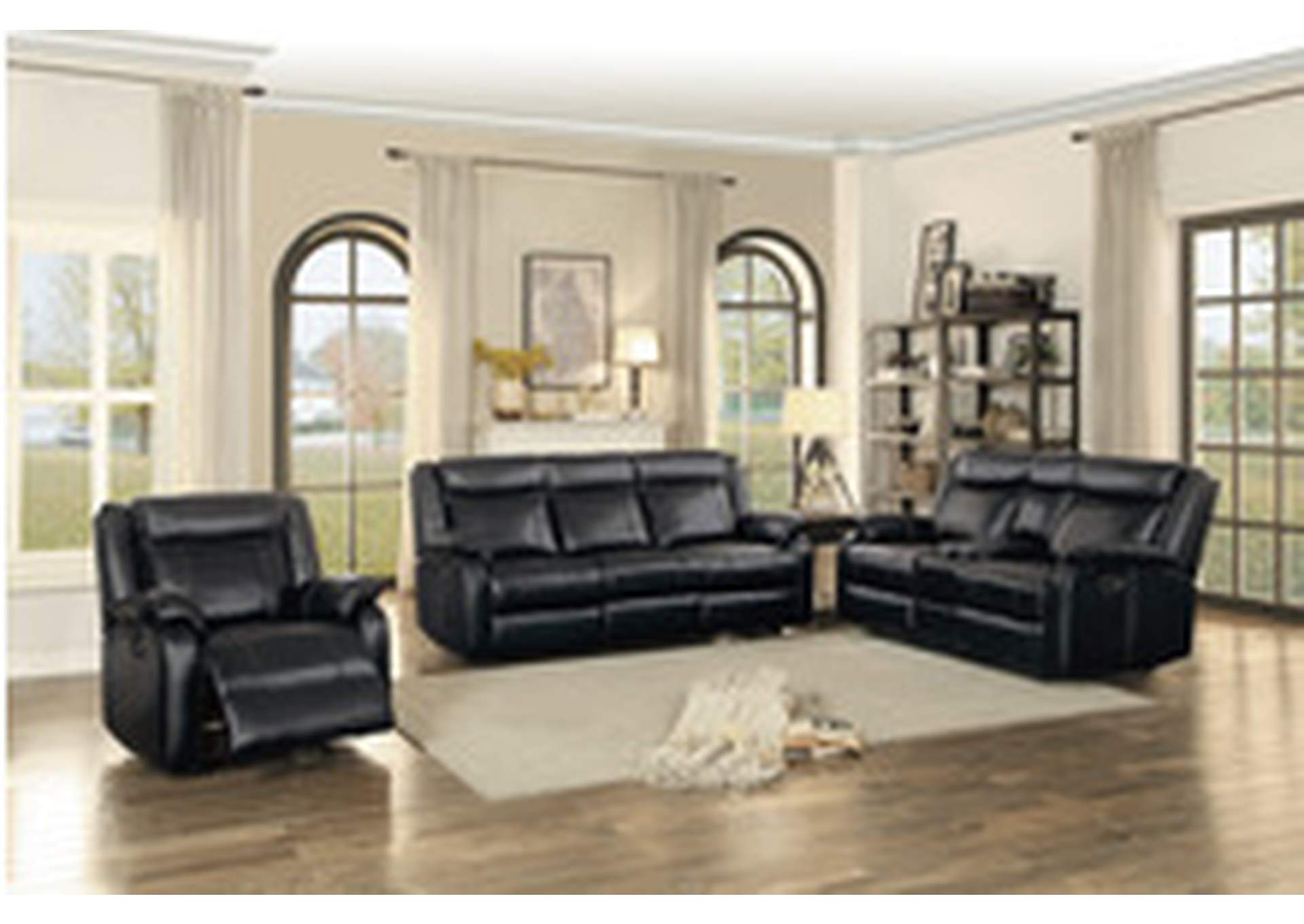 Jude Double Reclining Sofa With Center Drop-Down Cup Holders,Homelegance