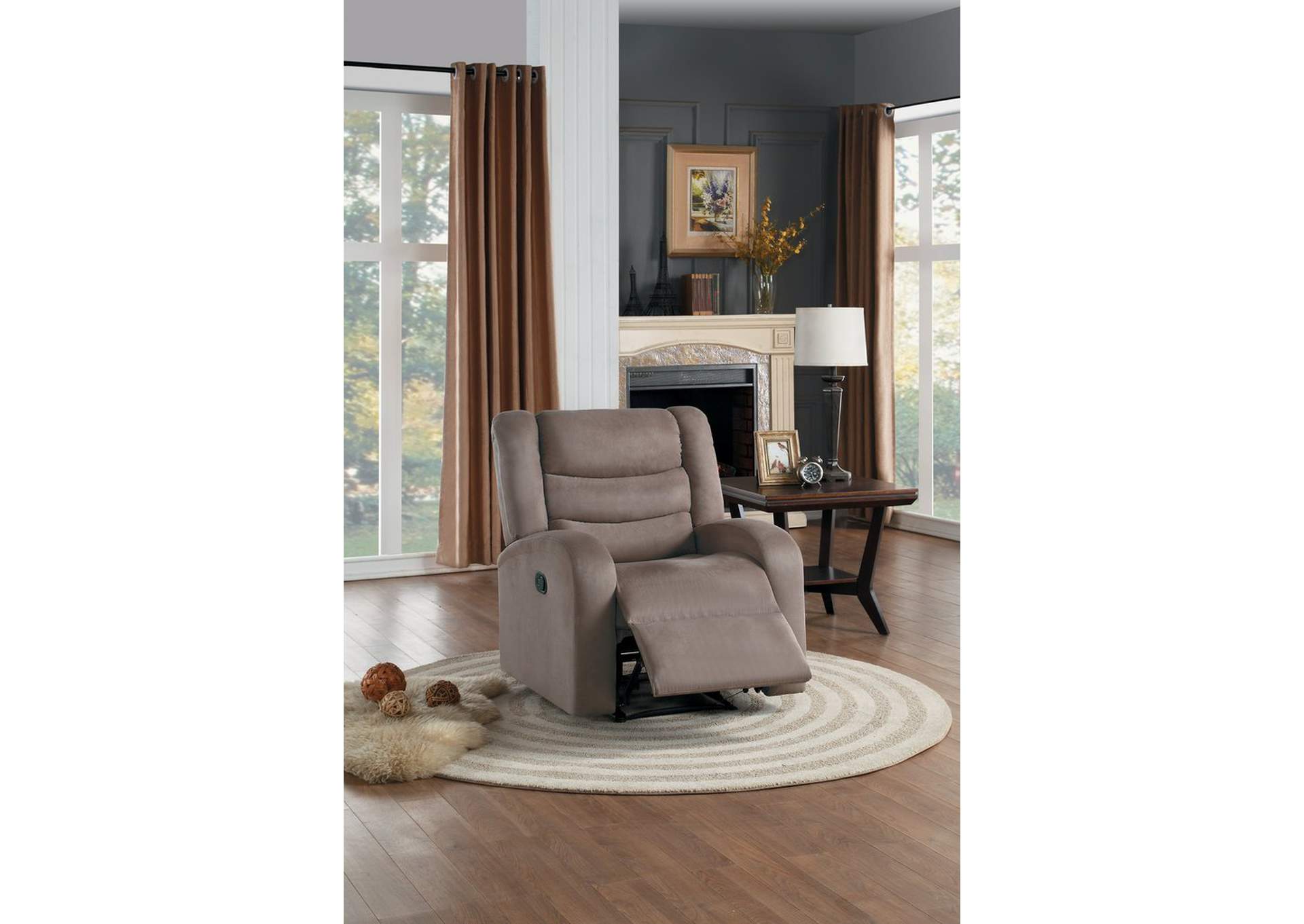 Brown Recliner Chair Fabric,Homelegance