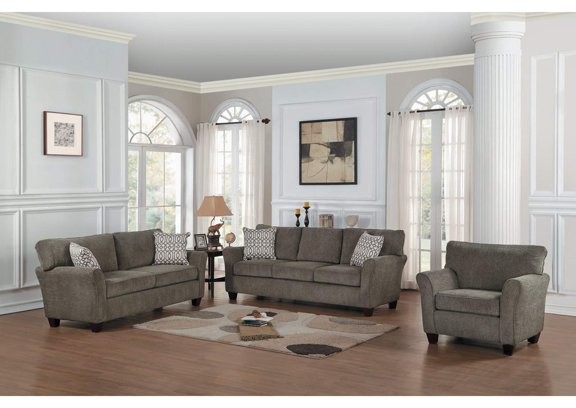 Love Seat, 2 Pillows,Homelegance