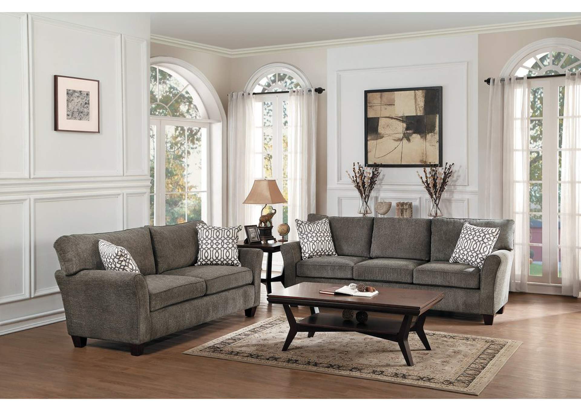 Sofa, 2 Pillows,Homelegance
