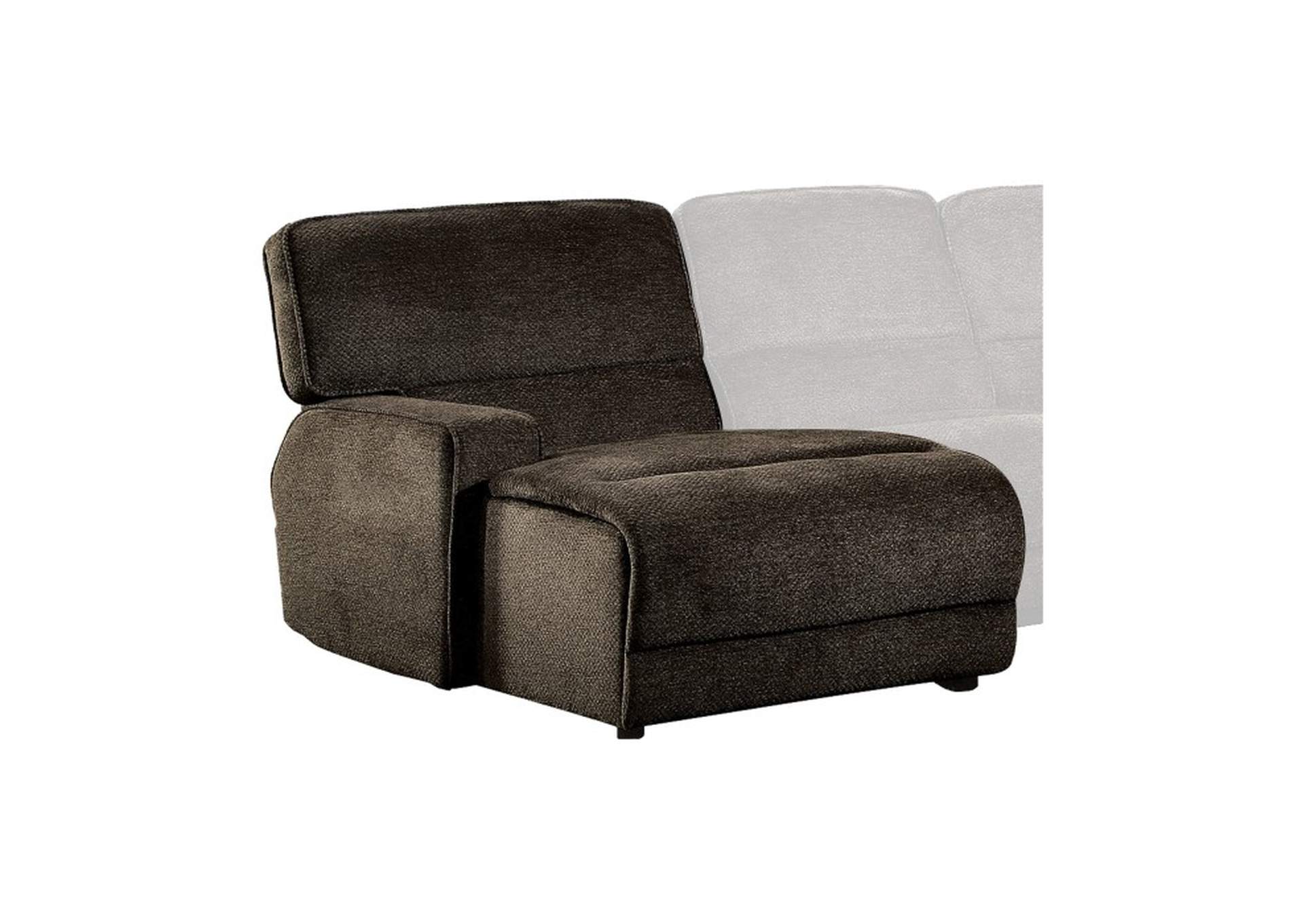 Shreveport Left Side Chaise, Push Back Recliner,Homelegance