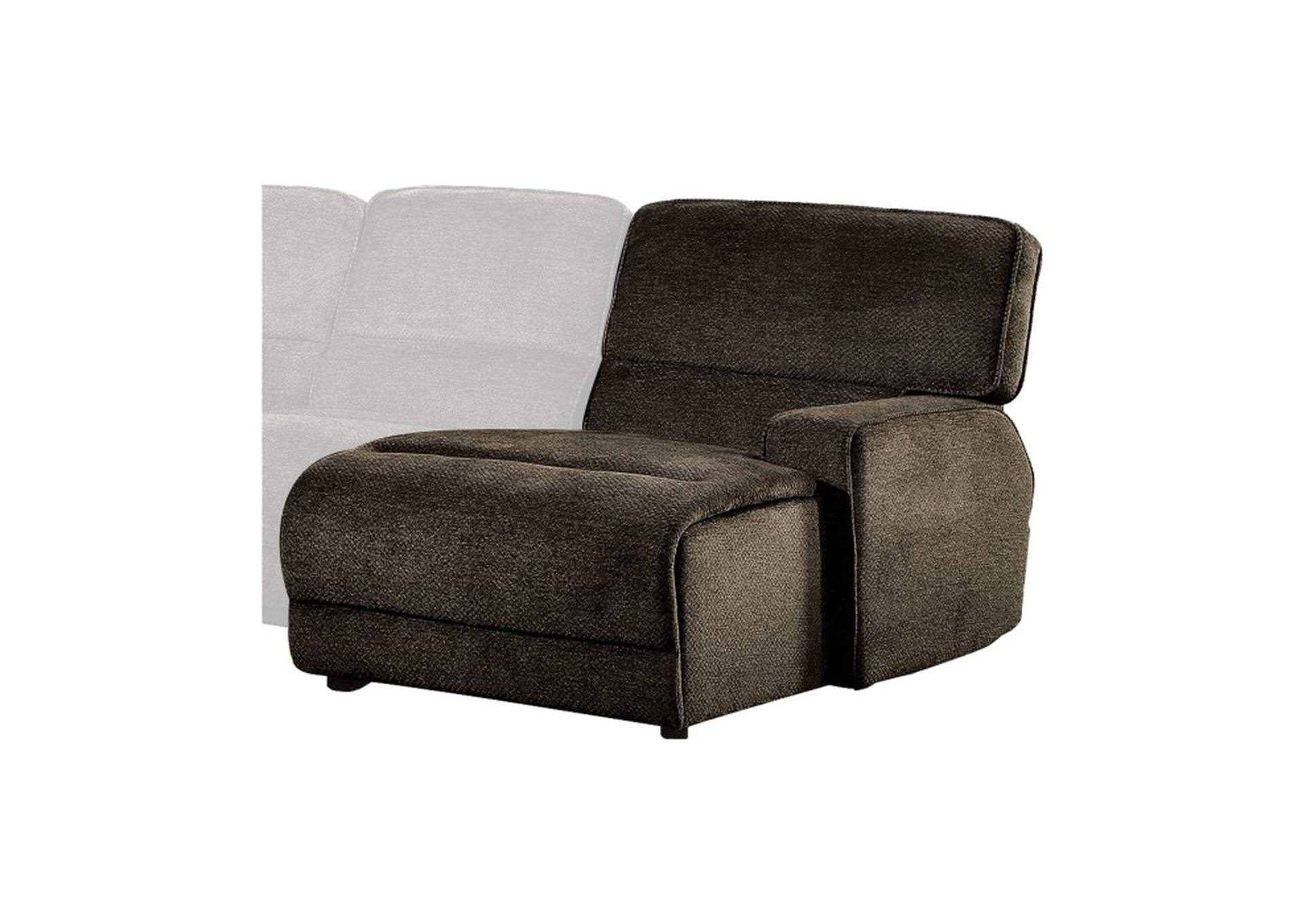 Shreveport Right Side Chaise, Push Back Recliner,Homelegance
