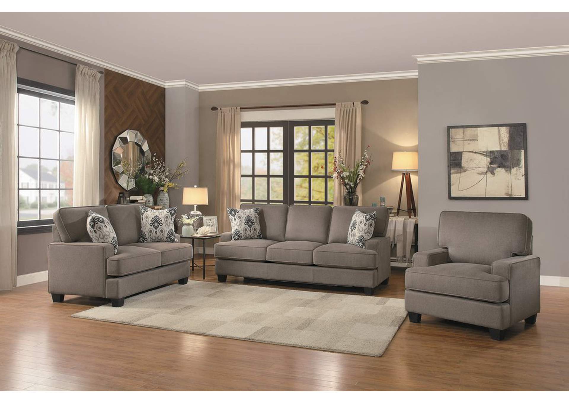 Brown Chair 100% Polyester,Homelegance