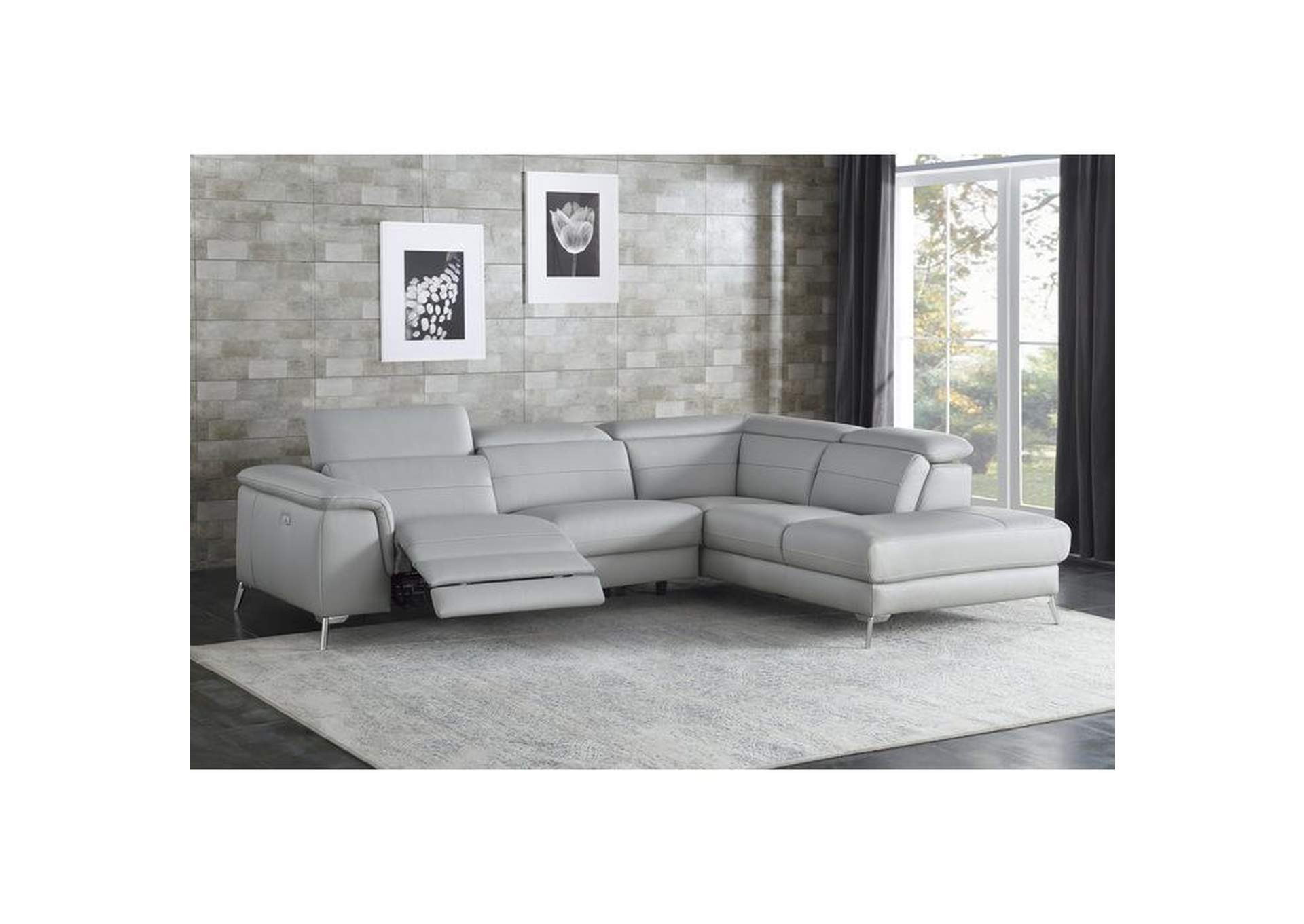 Cinque 2-Piece Power Sectional With Right Chaise,Homelegance