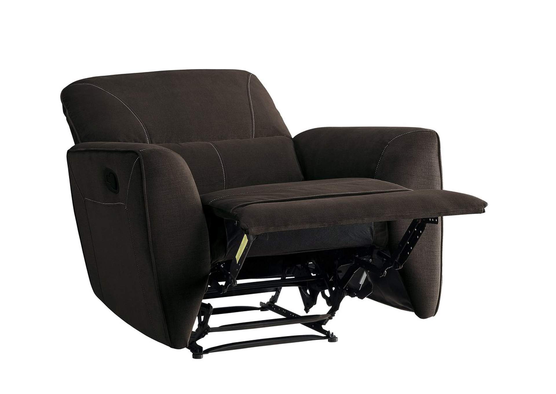 Brown Reclining Chair 100% Polyester,Homelegance