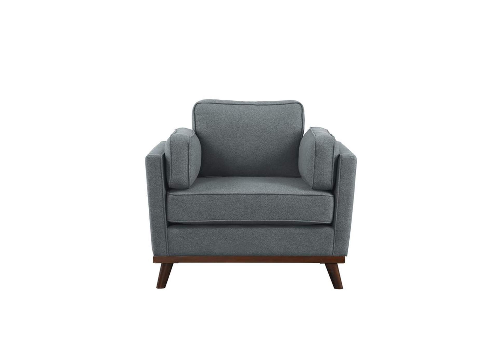 Gray Chair, 100% Polyester,Homelegance
