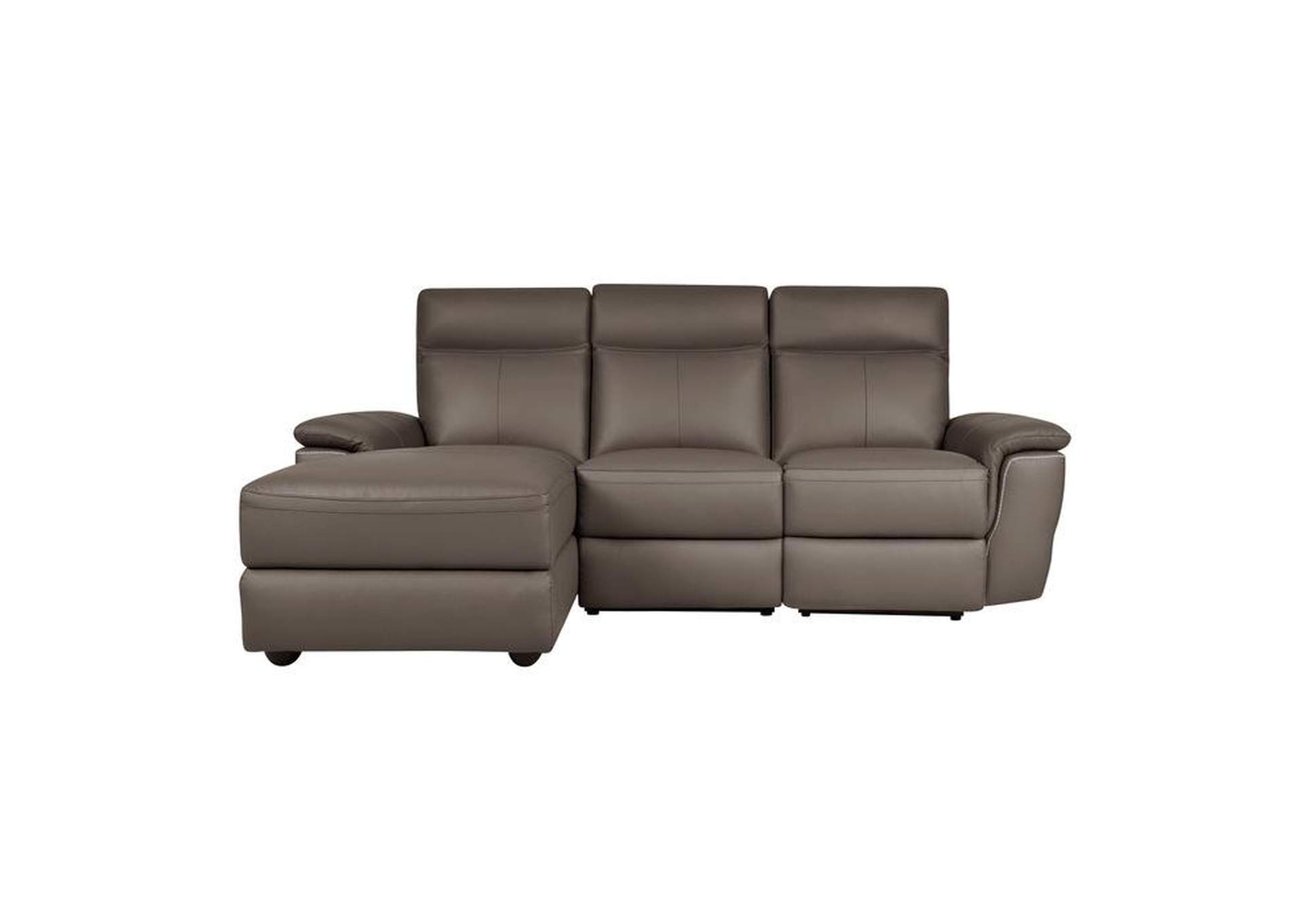 Olympia 3-Piece Power Reclining Sectional With Left Chaise,Homelegance
