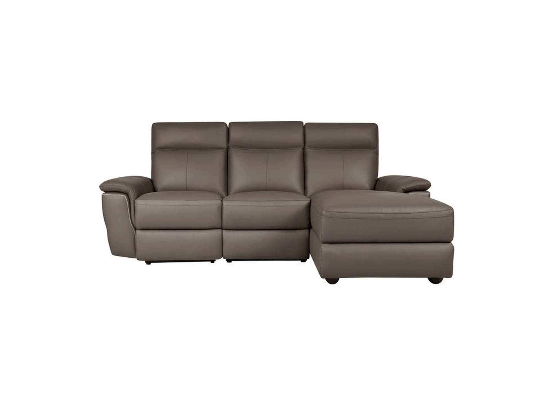Olympia 3-Piece Power Reclining Sectional With Right Chaise,Homelegance