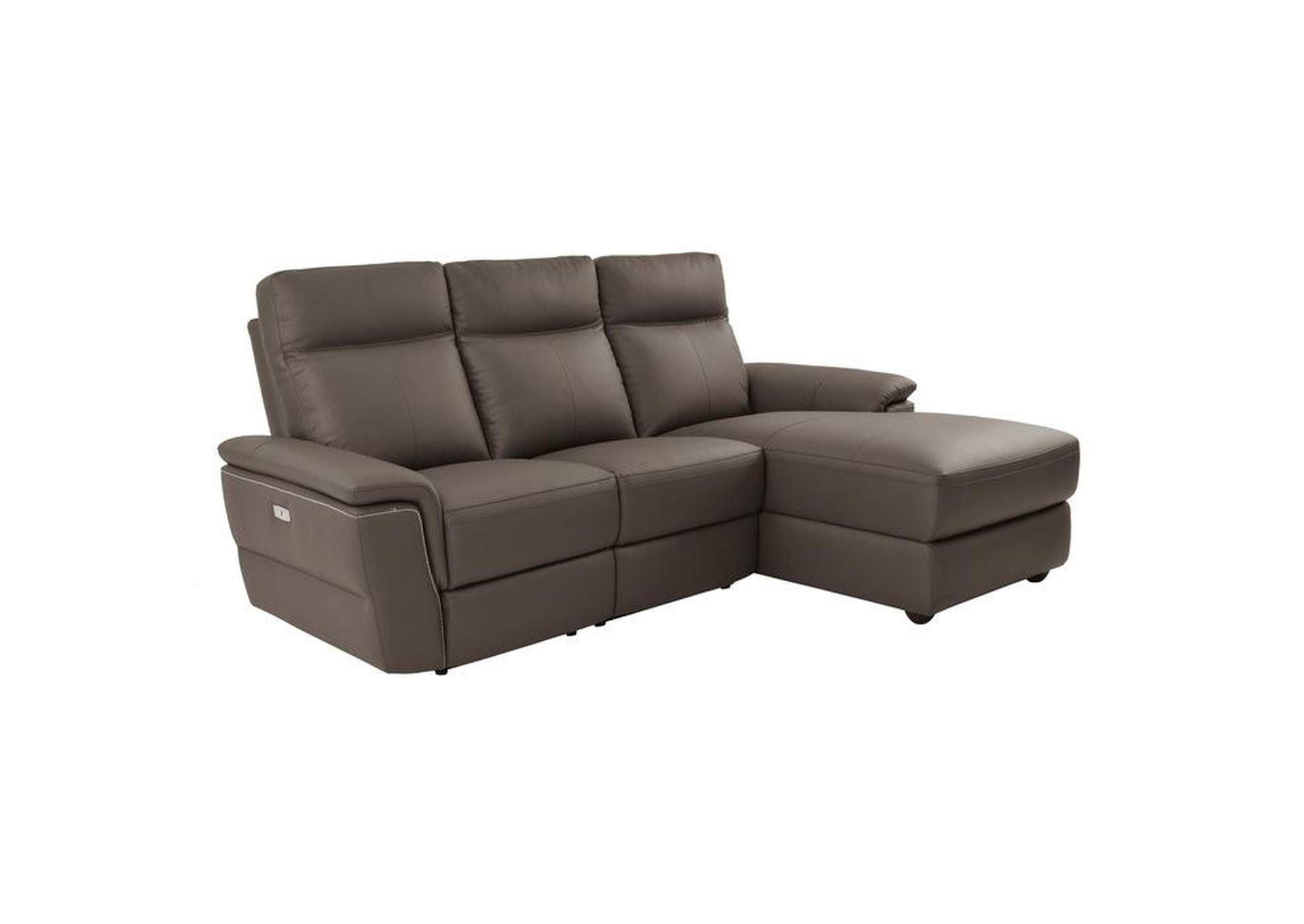 Olympia 3-Piece Power Reclining Sectional With Right Chaise,Homelegance