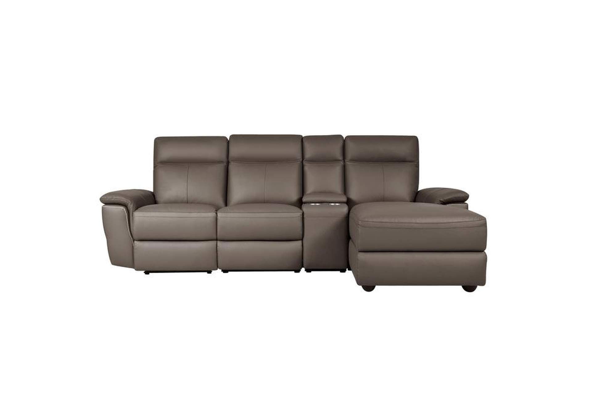 Olympia 4-Piece Modular Power Reclining Sectional With Right Chaise,Homelegance