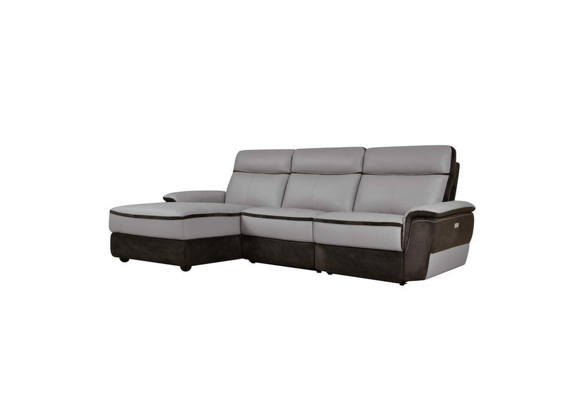 Laertes 3-Piece Power Reclining Sectional With Left Chaise,Homelegance