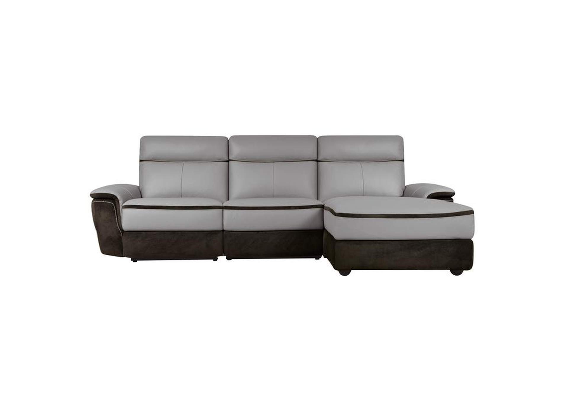 Laertes 3-Piece Power Reclining Sectional With Right Chaise,Homelegance