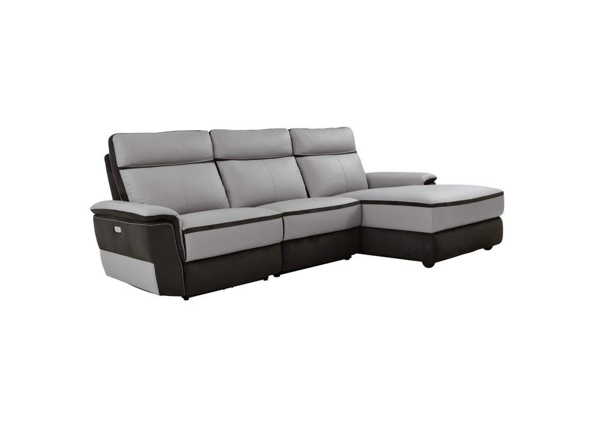 Laertes 3-Piece Power Reclining Sectional With Right Chaise,Homelegance